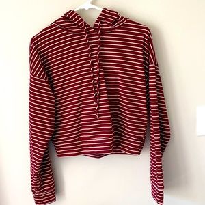 Charlotte Ruse hoodie crop top size Small